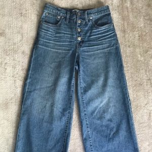 Madewell High waisted wide-leg crop jeans